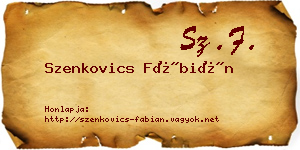 Szenkovics Fábián névjegykártya